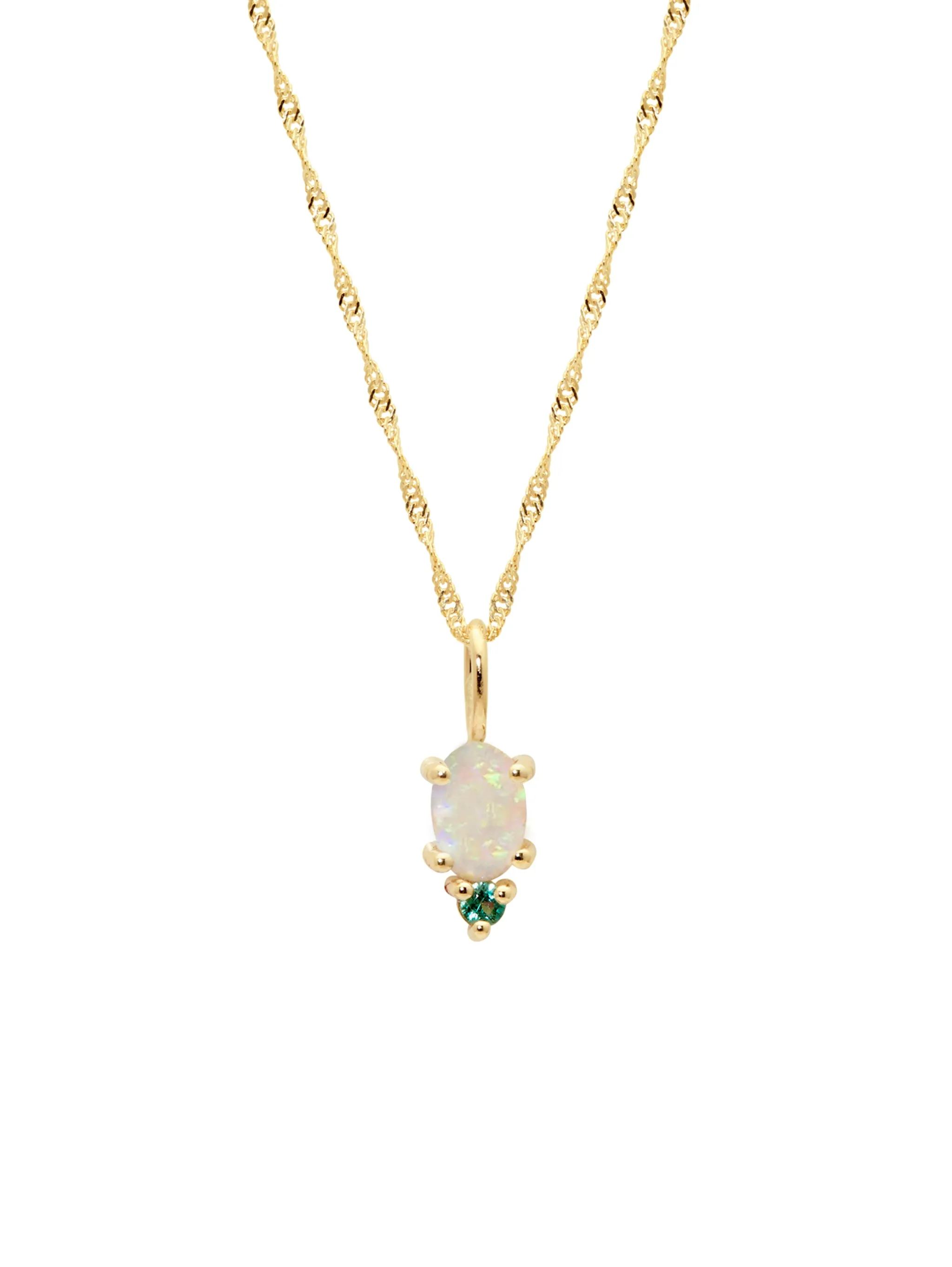 Opal & Emerald Pendant