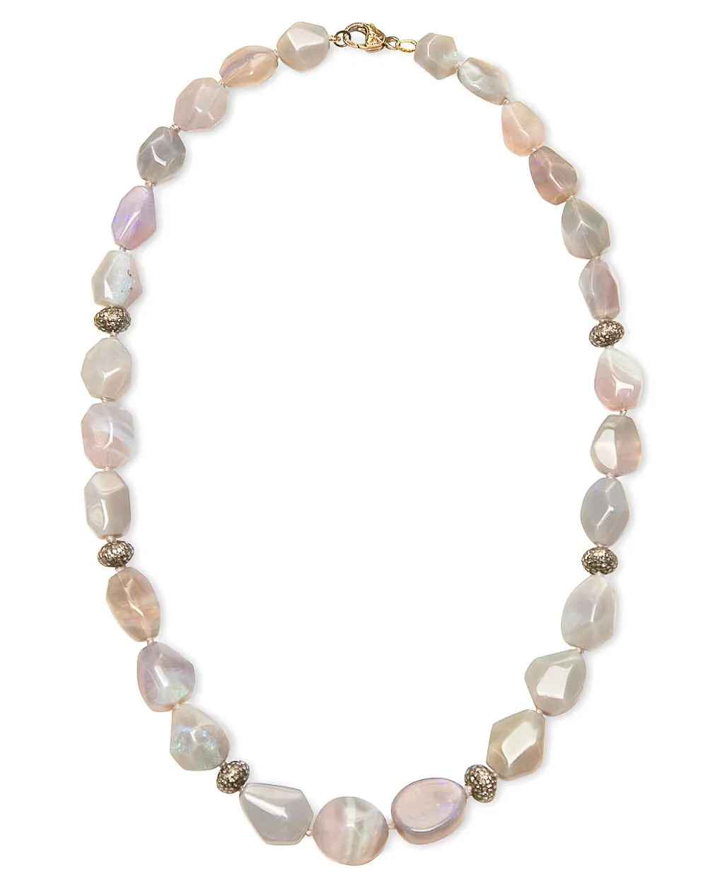 Opal and Diamond Beaded Short Necklace