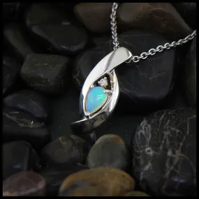 Opal and Diamond Pendant