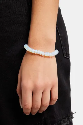 Opal Bead Bracelet - White