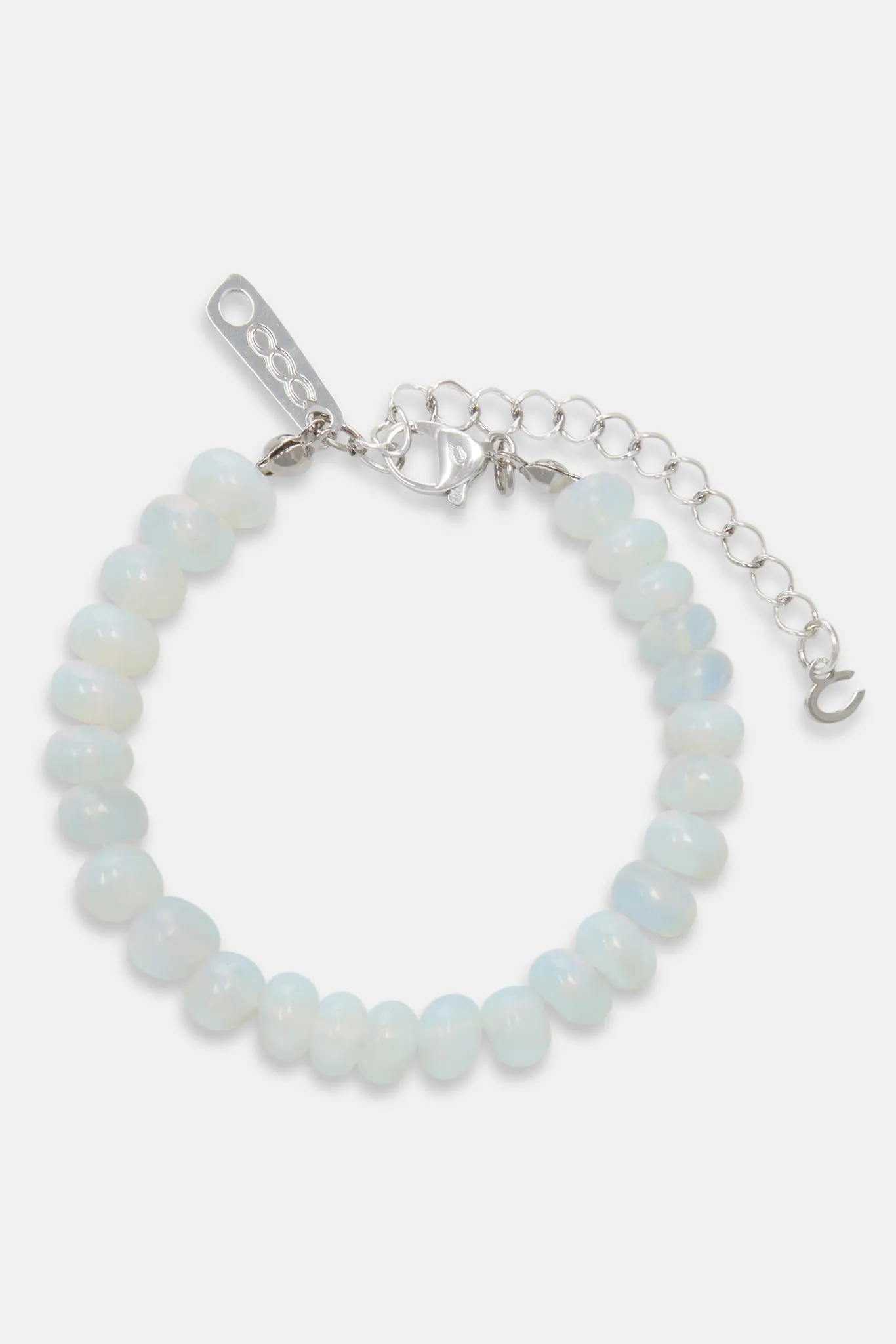 Opal Bead Bracelet - White