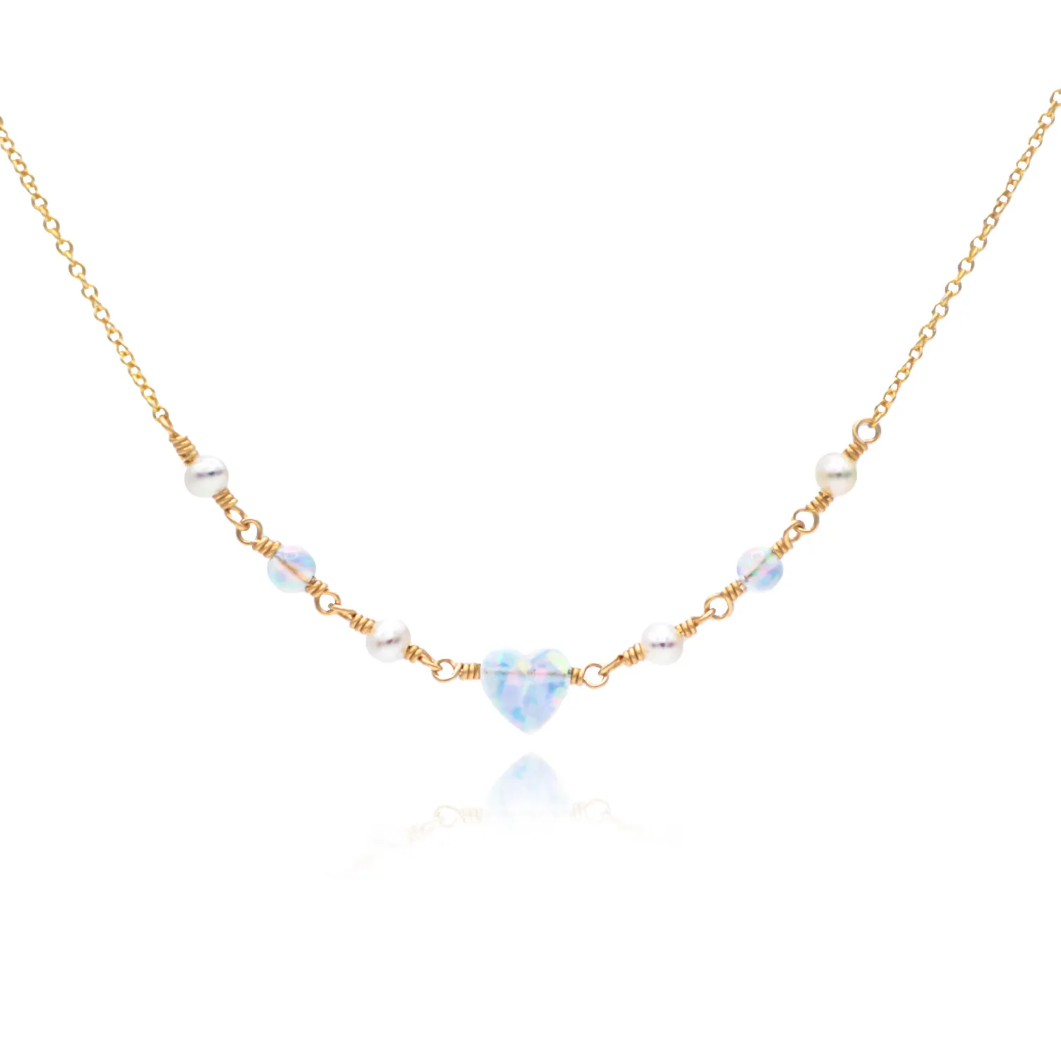 Opal Heartbeat Necklace