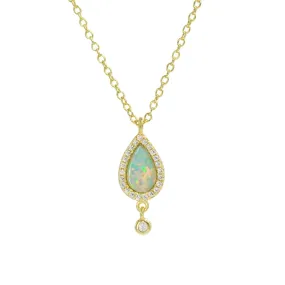 Opal Teardrop Necklace