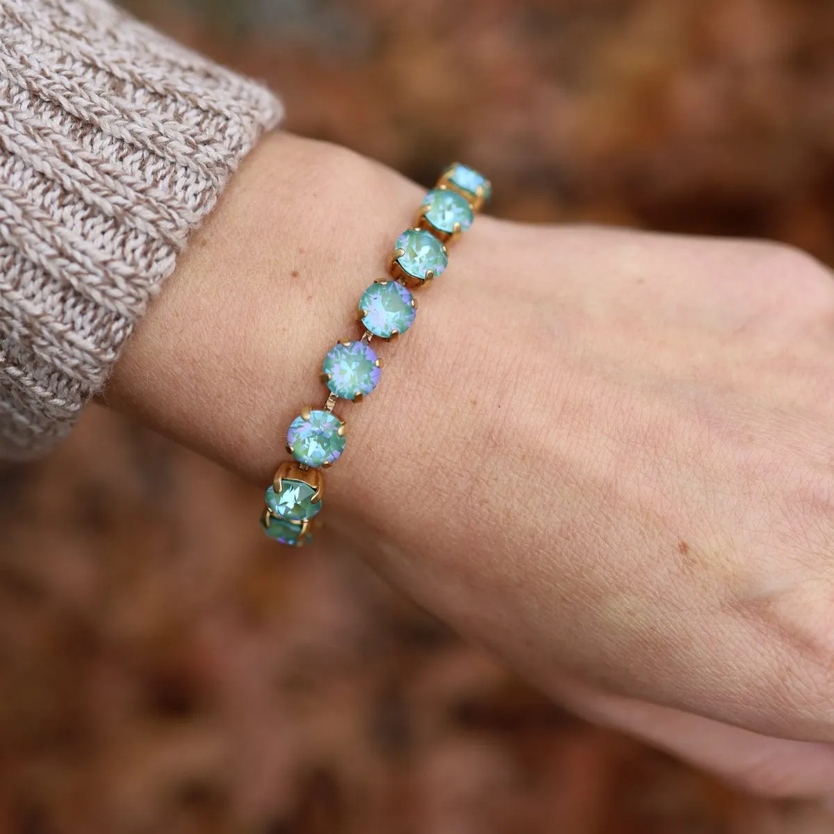 Pacific Opal Gold Crystal Chain Bracelet