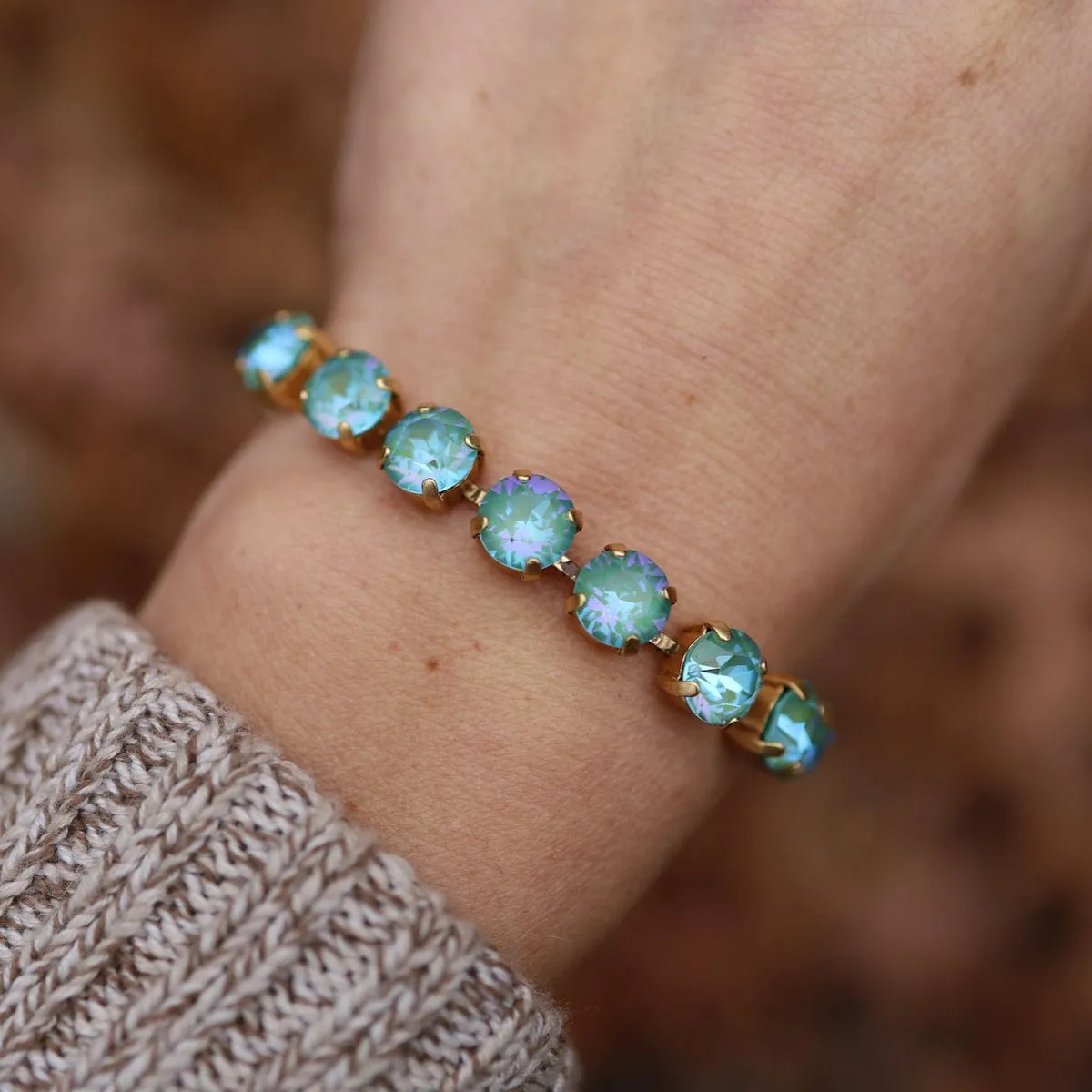 Pacific Opal Gold Crystal Chain Bracelet