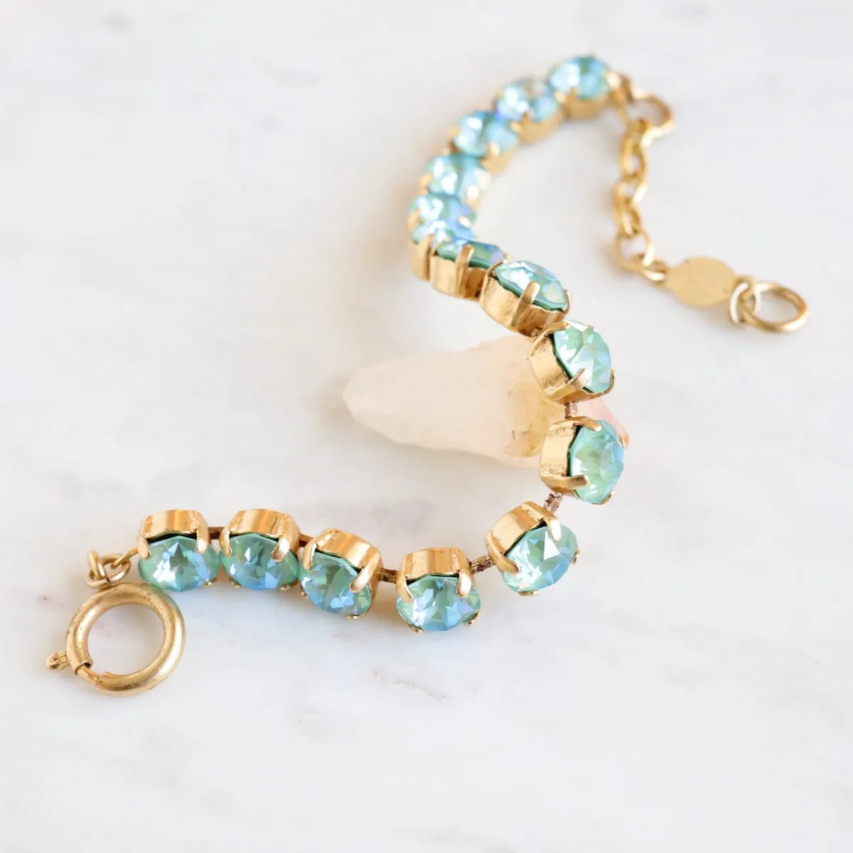 Pacific Opal Gold Crystal Chain Bracelet