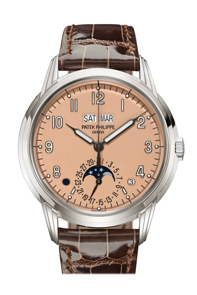 Patek Philippe Grand Complications Perpetual Calendar Salmon Dial Platinum Watch 5320G-011 5320G