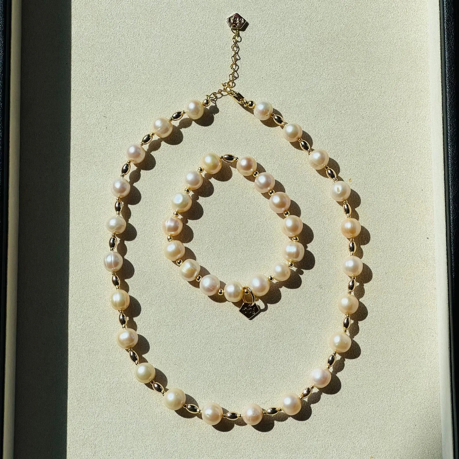 Peach Baroque Pearl Necklace