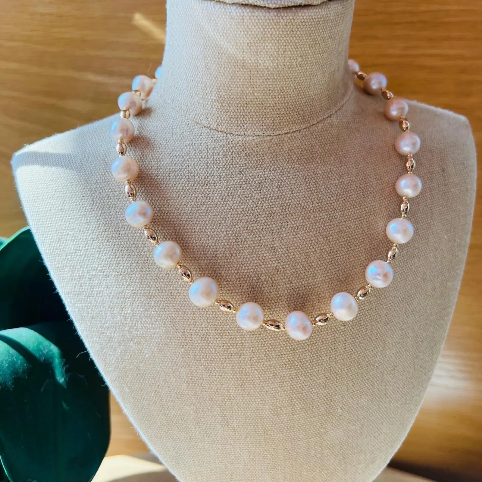 Peach Baroque Pearl Necklace