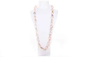 Peach Culture Freshwater Baroque Pearl Necklace 15mmx30mm