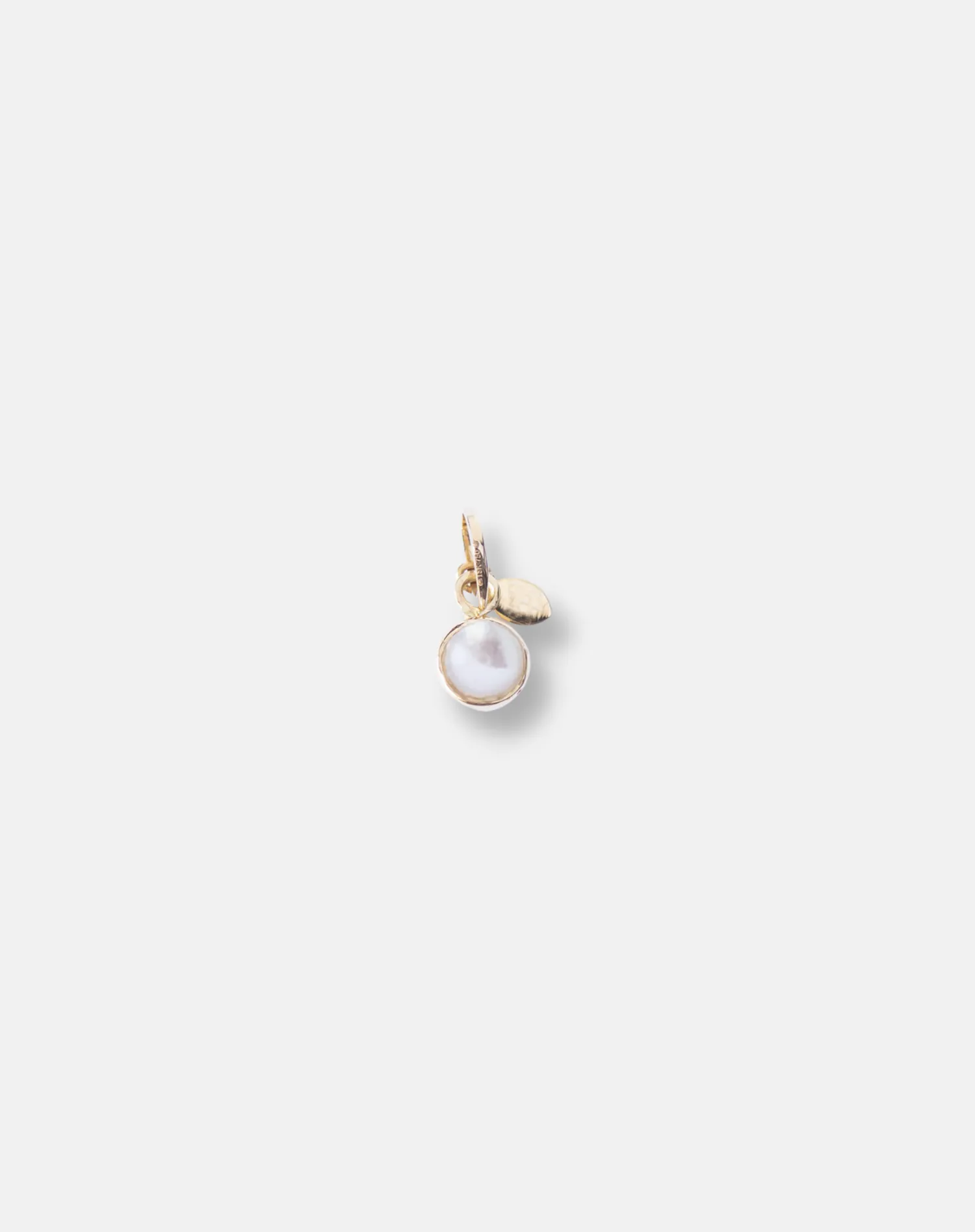 Pearl Birthstone Pendant Charm, Gemini