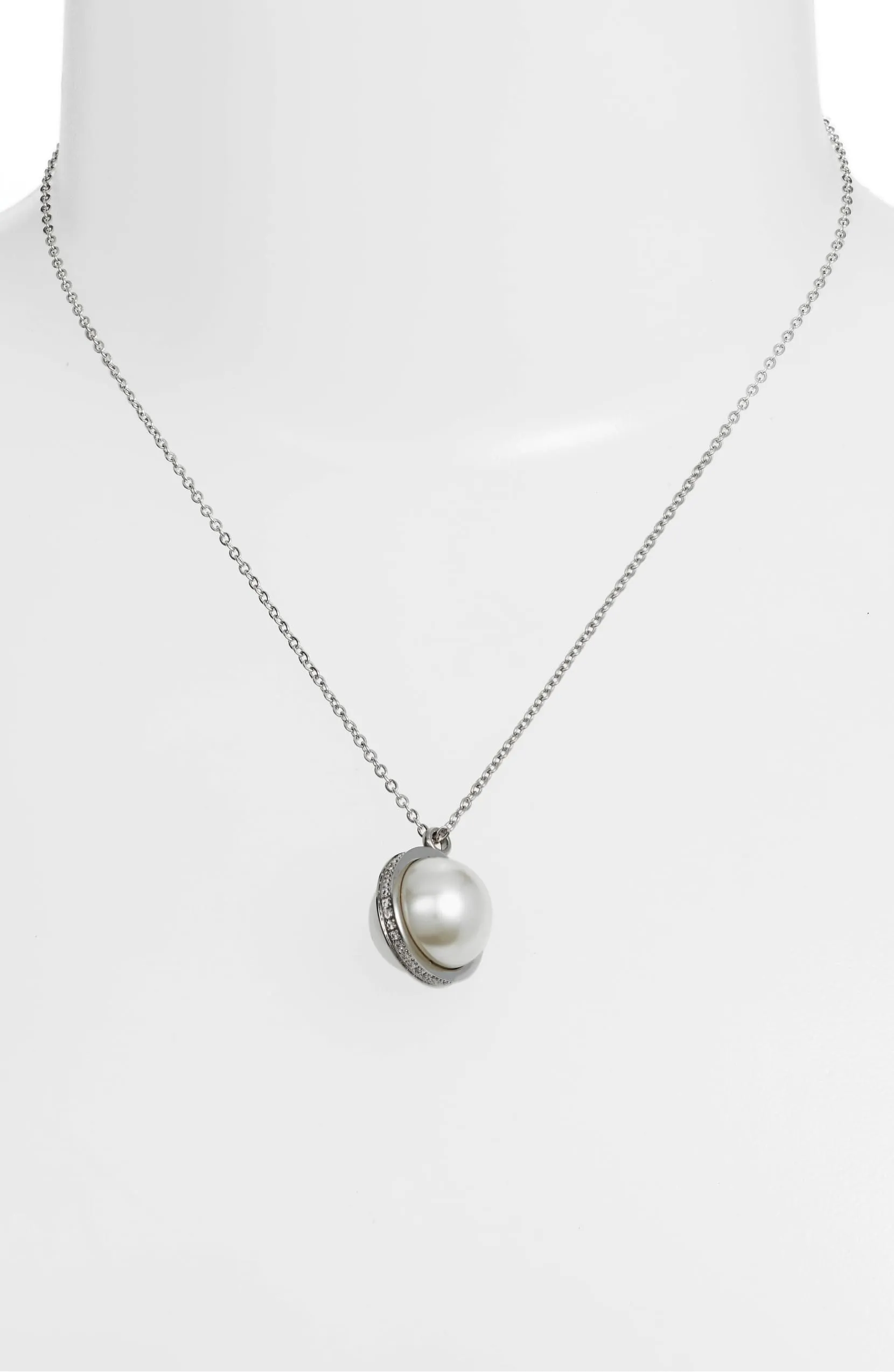 Pearl Crystal Orbit Necklace | More Colors Available