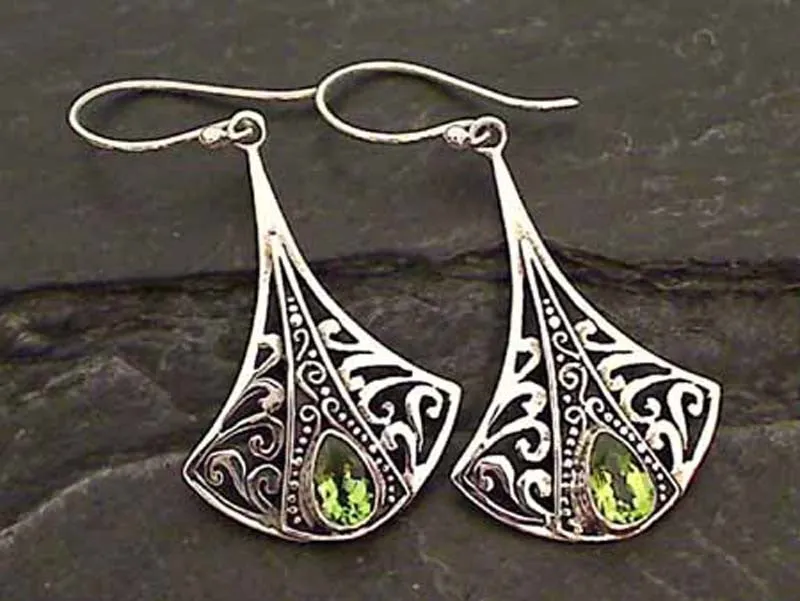 Peridot, .925 Earrings