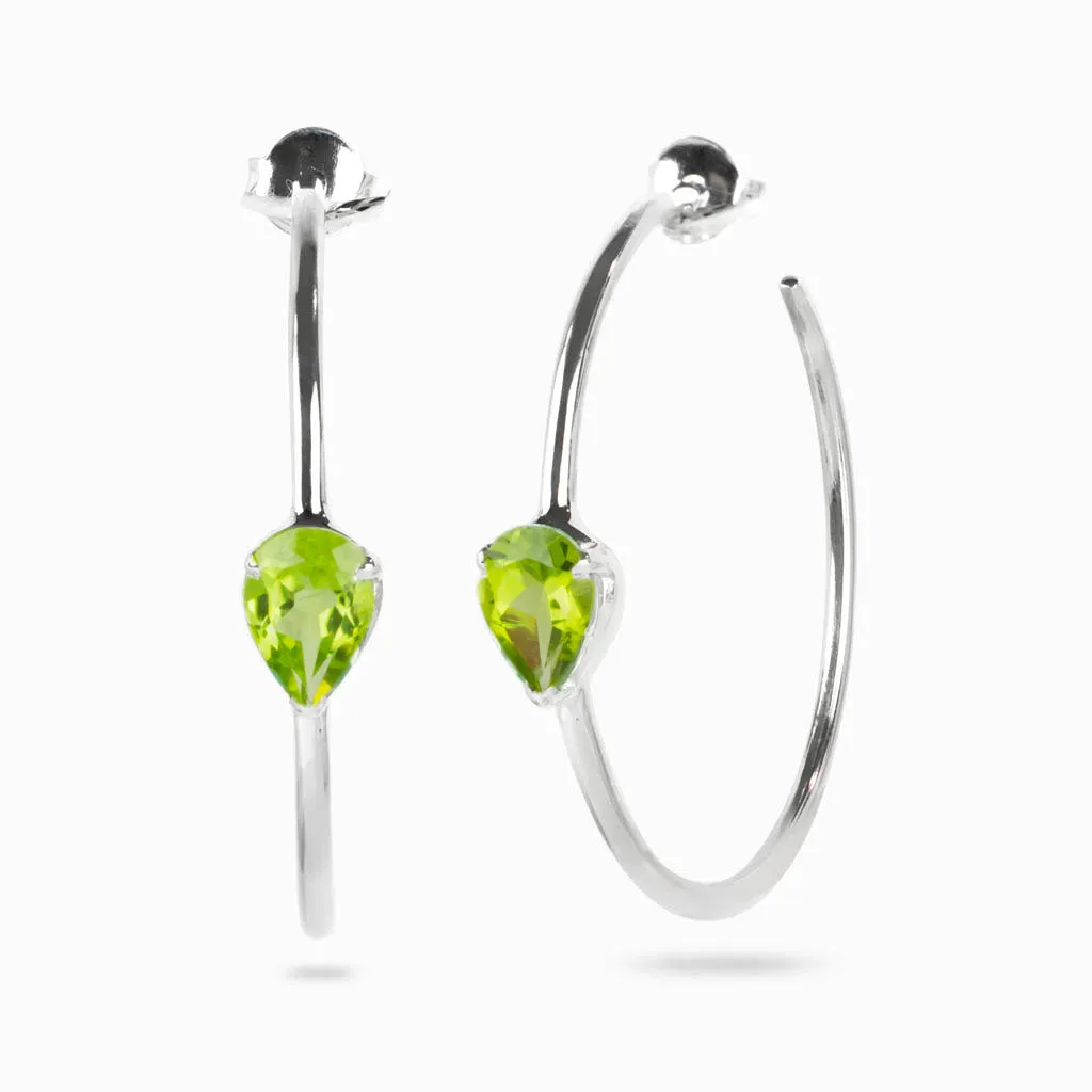 Peridot Hoops