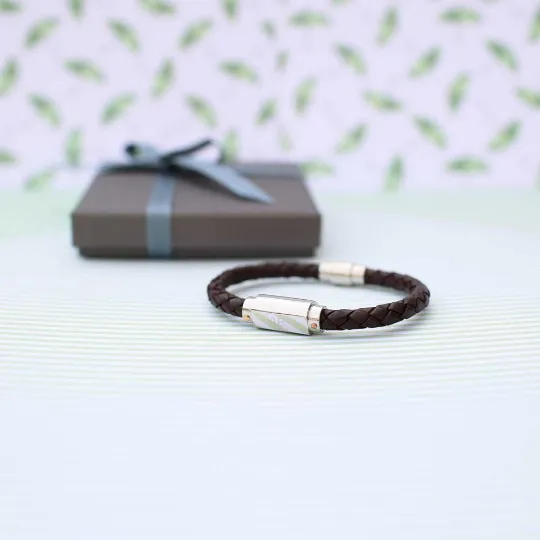 Personalised Twisted Leather Bracelet