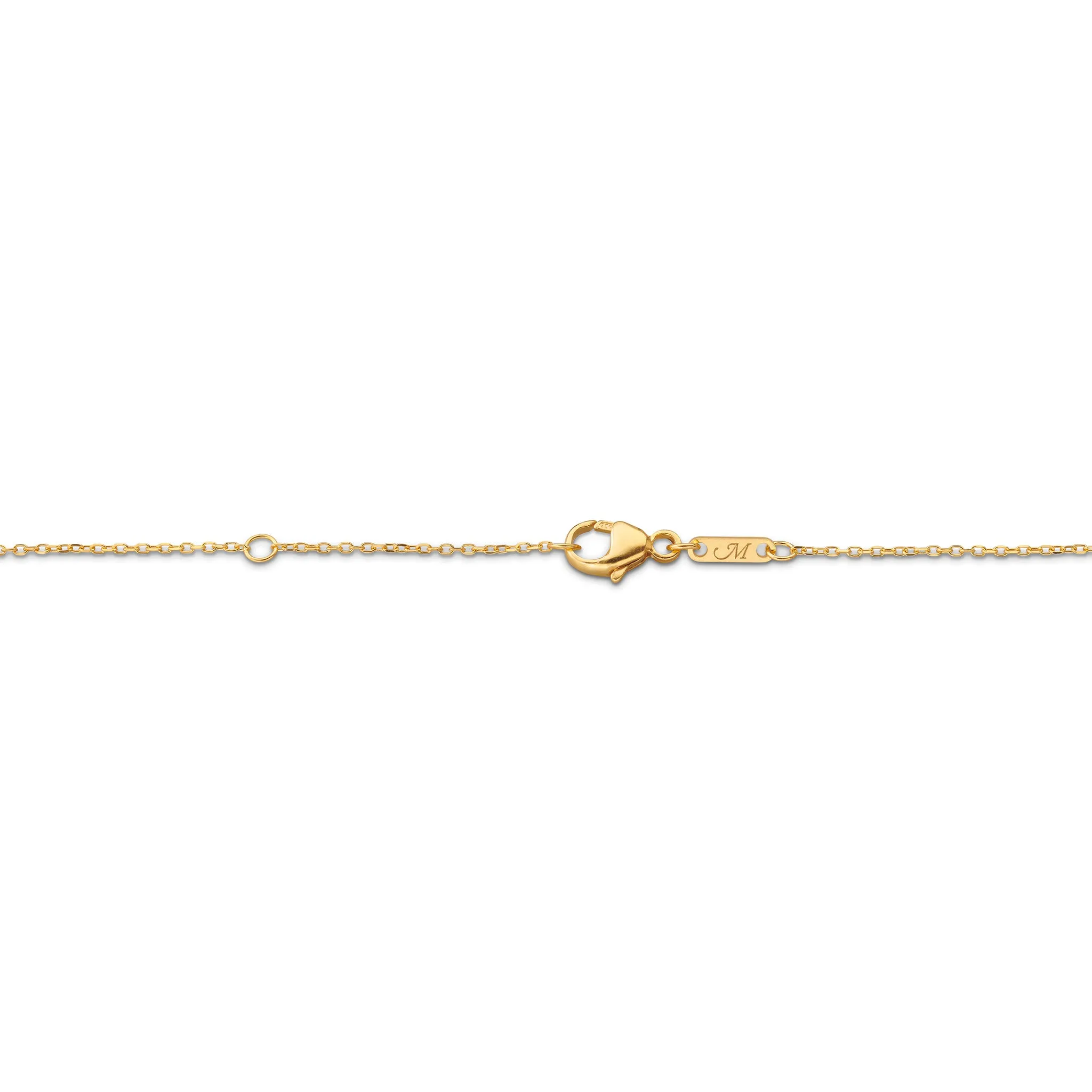 Petite Oval "Diamond Star" Gold Locket Necklace