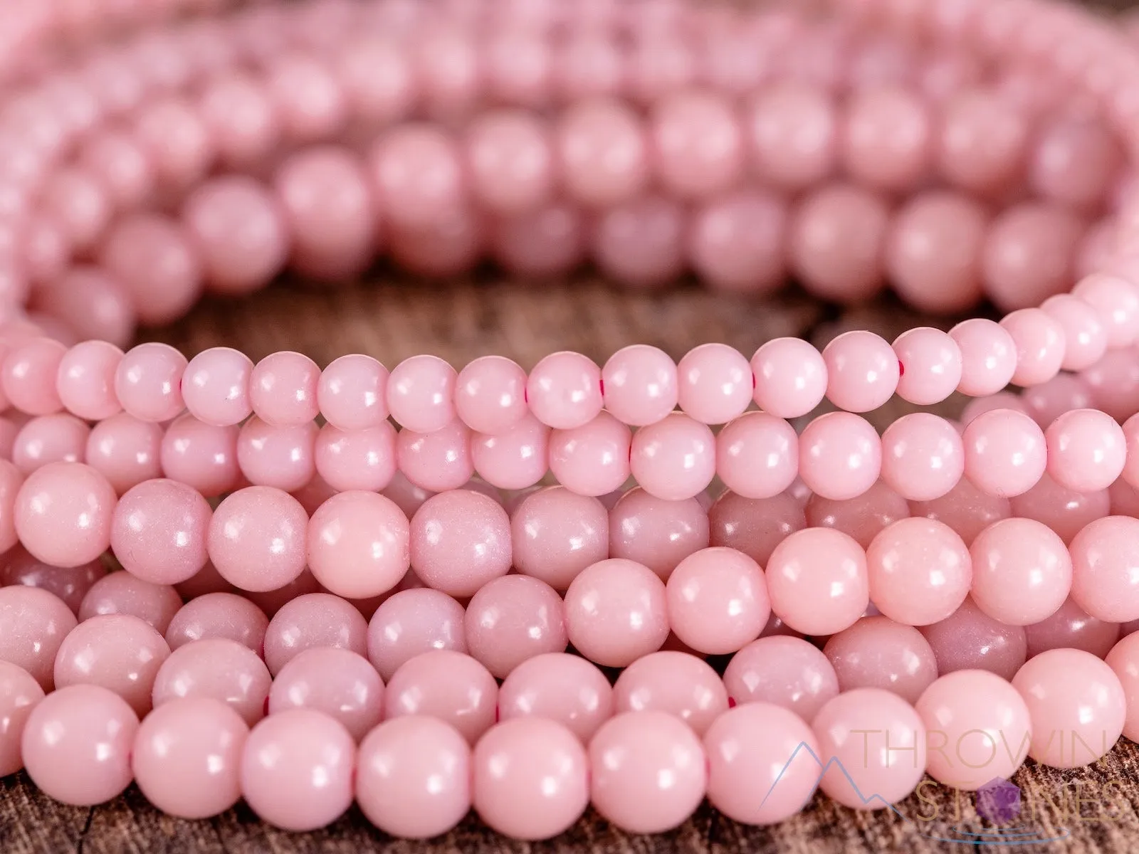 PINK OPAL Crystal Jewelry - Wrap Bracelet, Crystal Beaded Necklace, Crystal Beaded Bracelet, E1692