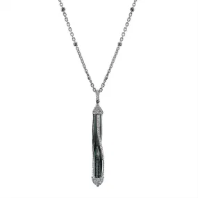 Platinum Prism Shape Tourmaline Kryptonite Pendant