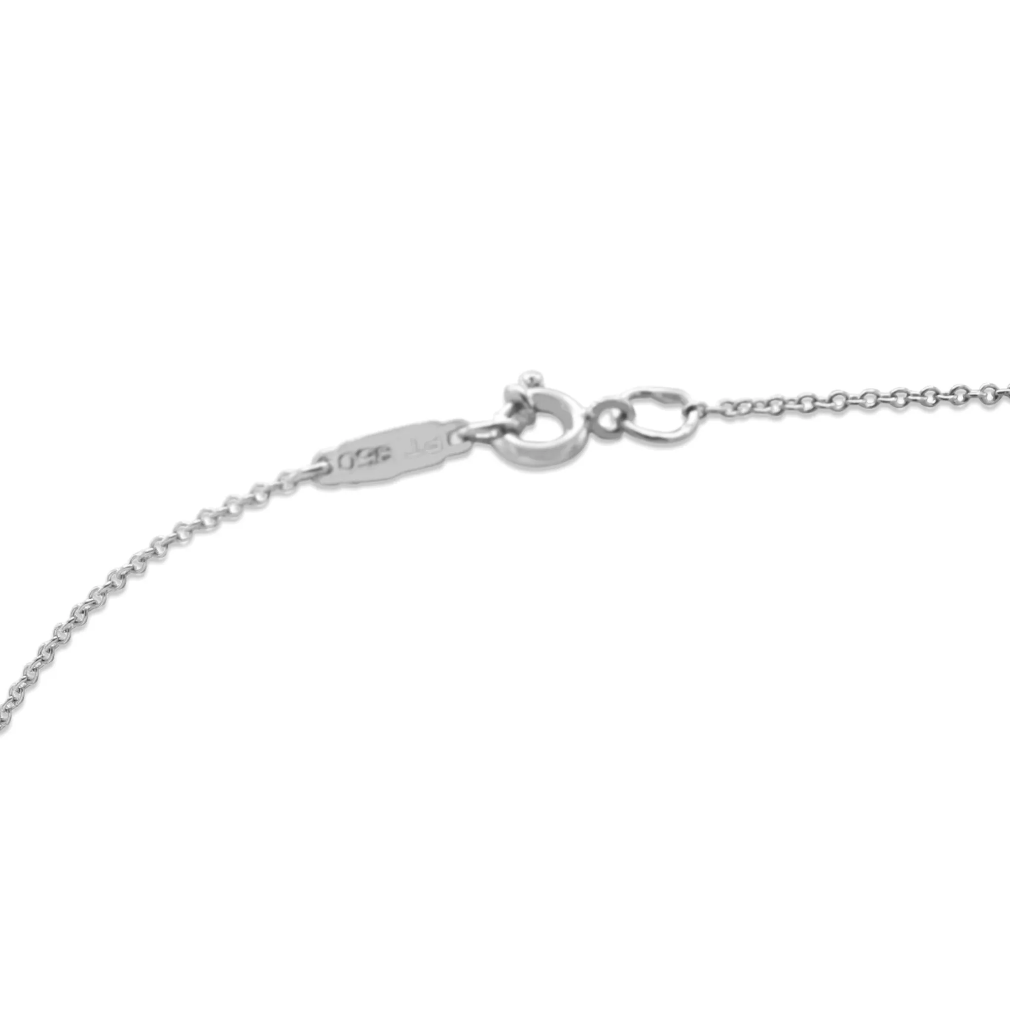 Platinum Tiffany & Co Diamond Cross Pendant on Necklace