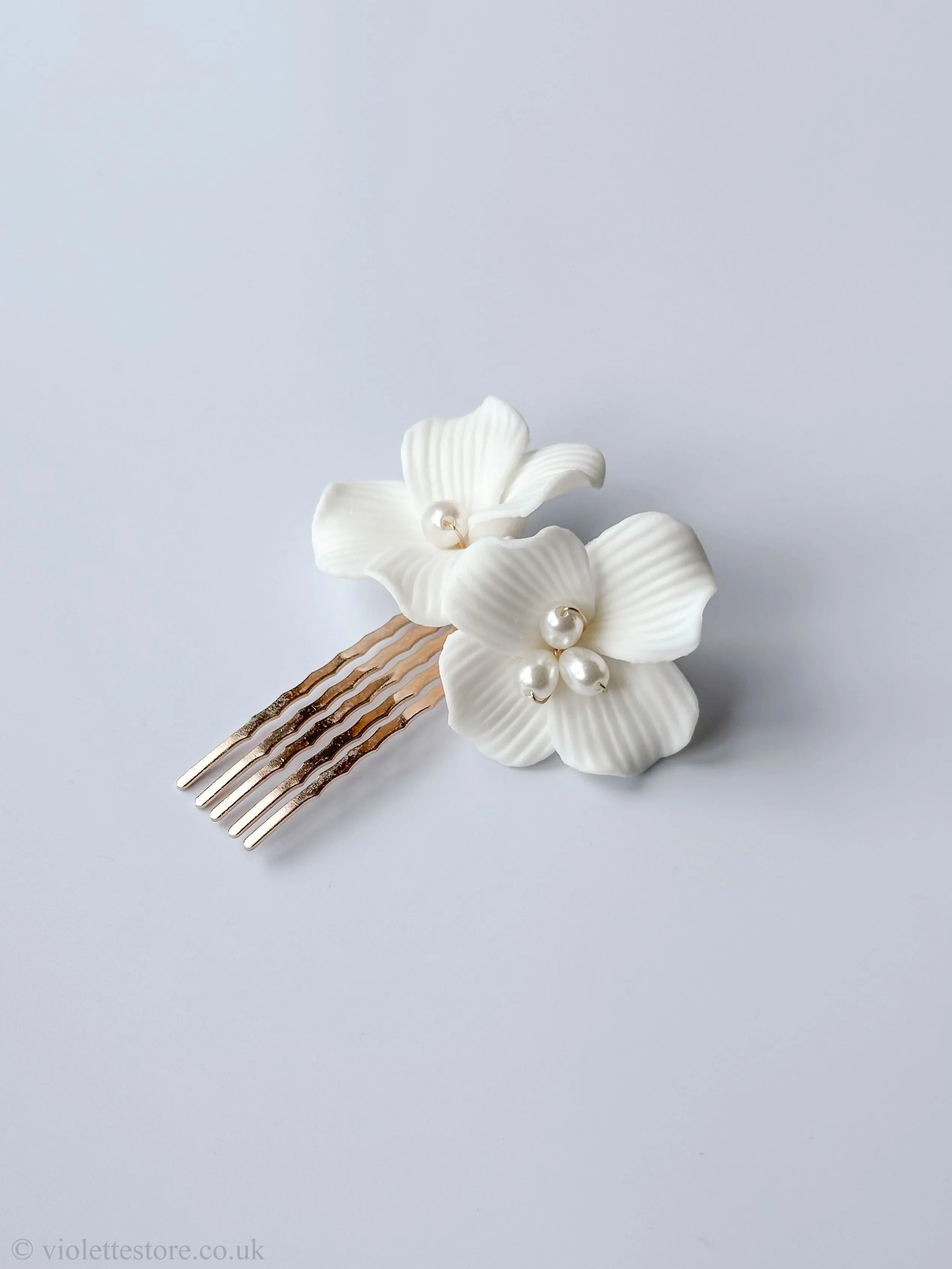 Porcelain Bridal Side Hair Comb