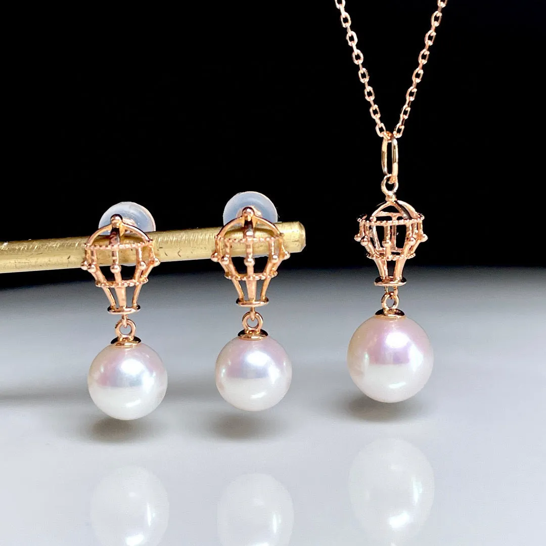 "Hot Air Balloon" Pearl Necklace