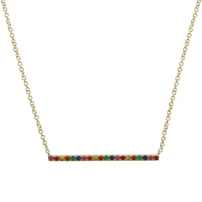 Rainbow Bar Necklace