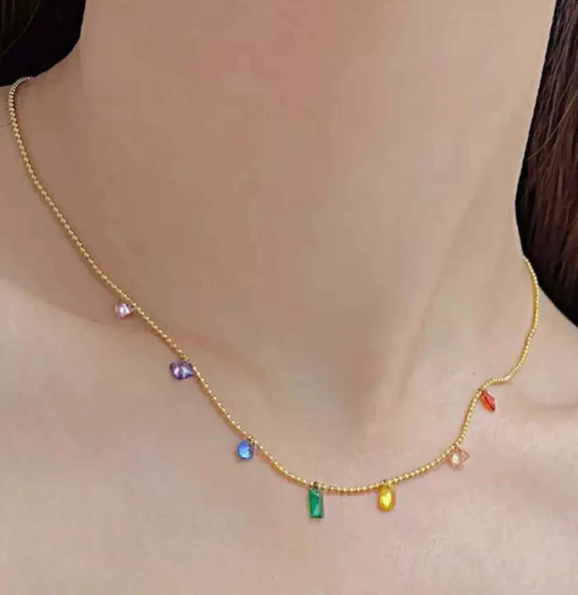 Rainbow Necklace for Women