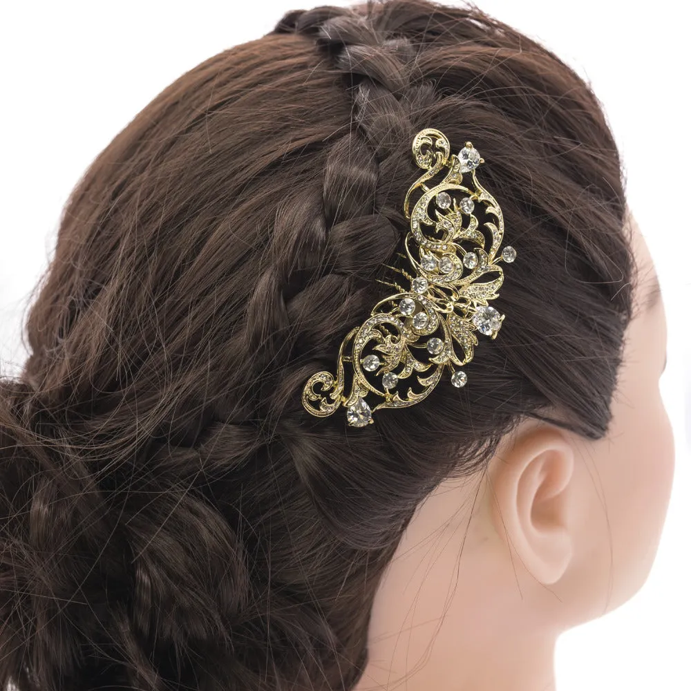 Rhinestone Crystal Drop Zircon Bridal Wedding Hair Side Comb  Wedding Hair CO2253R