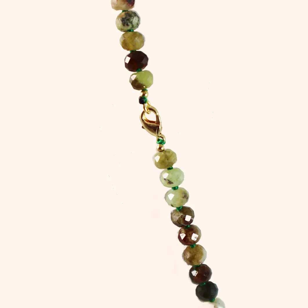 Rhyolite Jasper Pearl Necklace