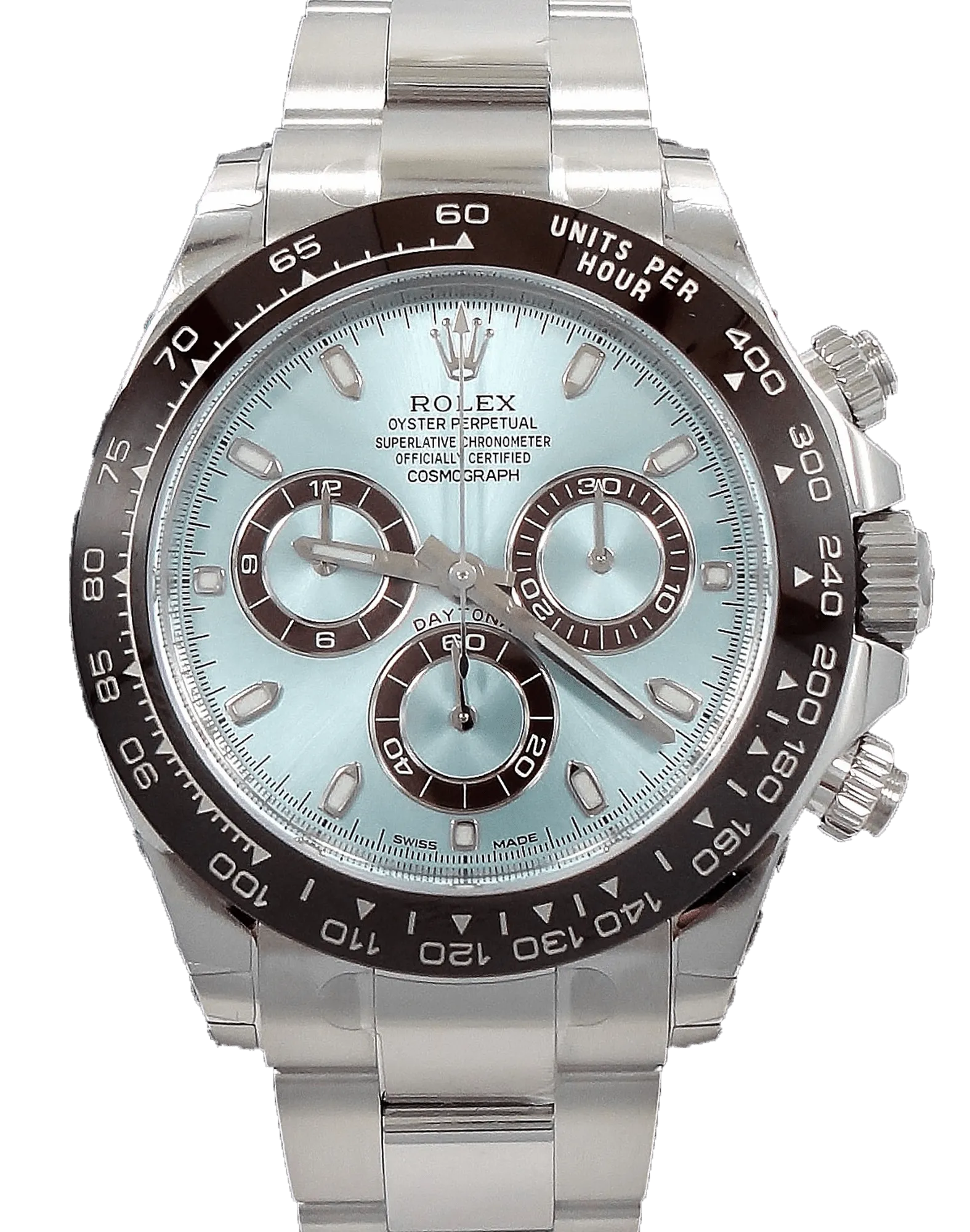 Rolex Daytona 116506 Platinum Oyster Perpetual Cosmograph ICE Blue UNWORN WITH STICKERS !