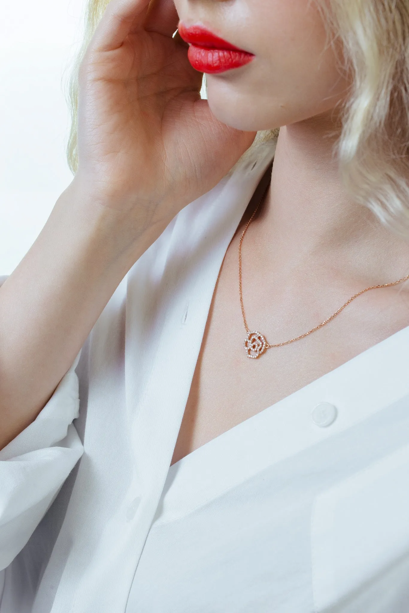 Rose Diamond Necklace