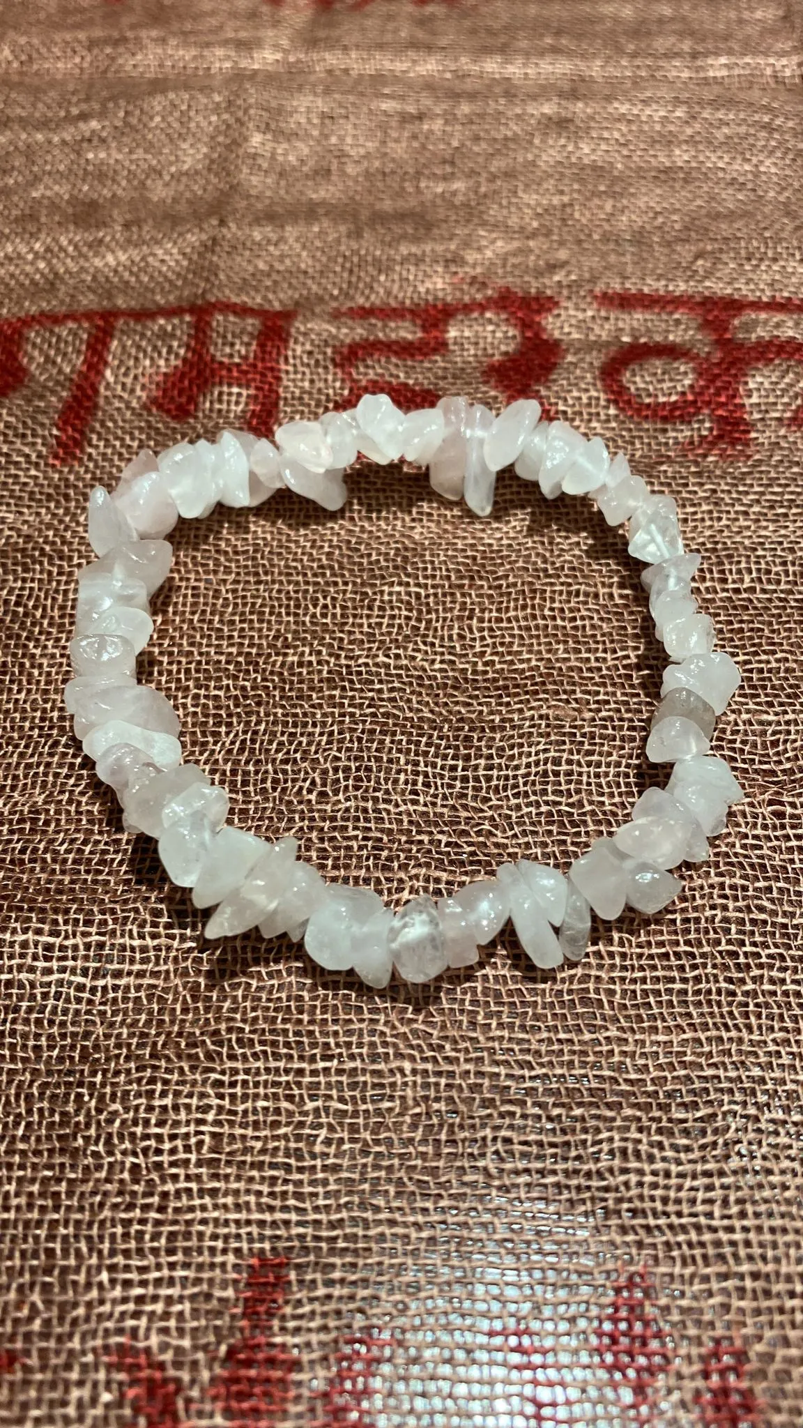 Rose Quartz Chips Stretch Bracelet