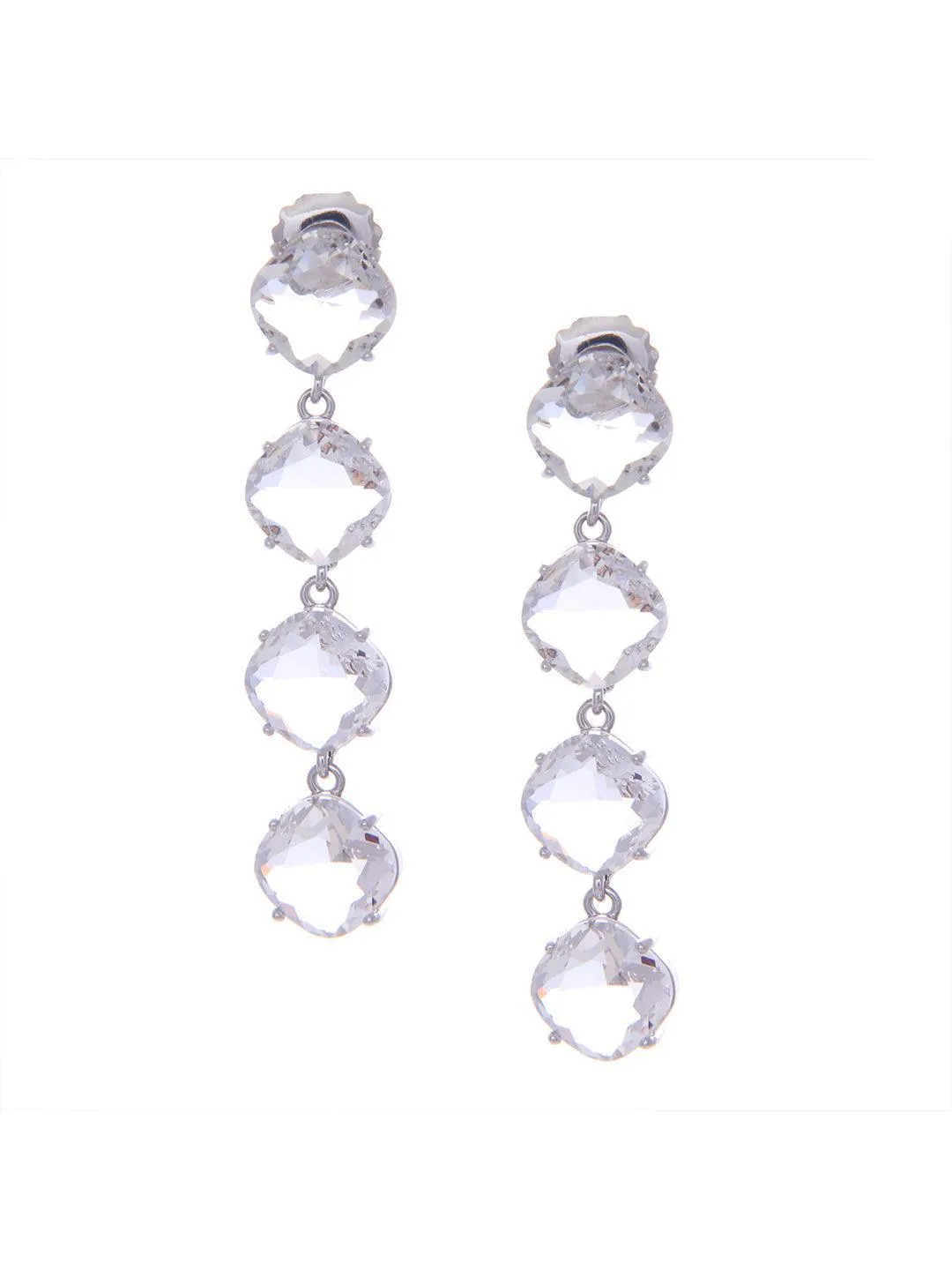 Sai Dhanshika In Embellish Long Earrings Silver