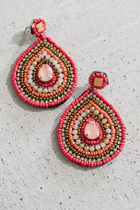 Sangria Under The Sun Earrings In Coral