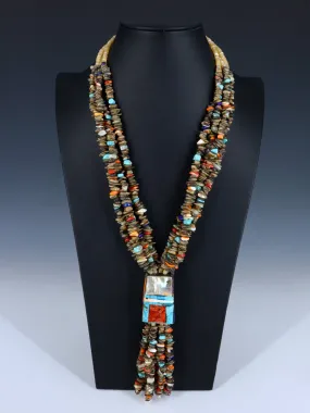 Santo Domingo Four Strand Abalone Jocla Necklace Set