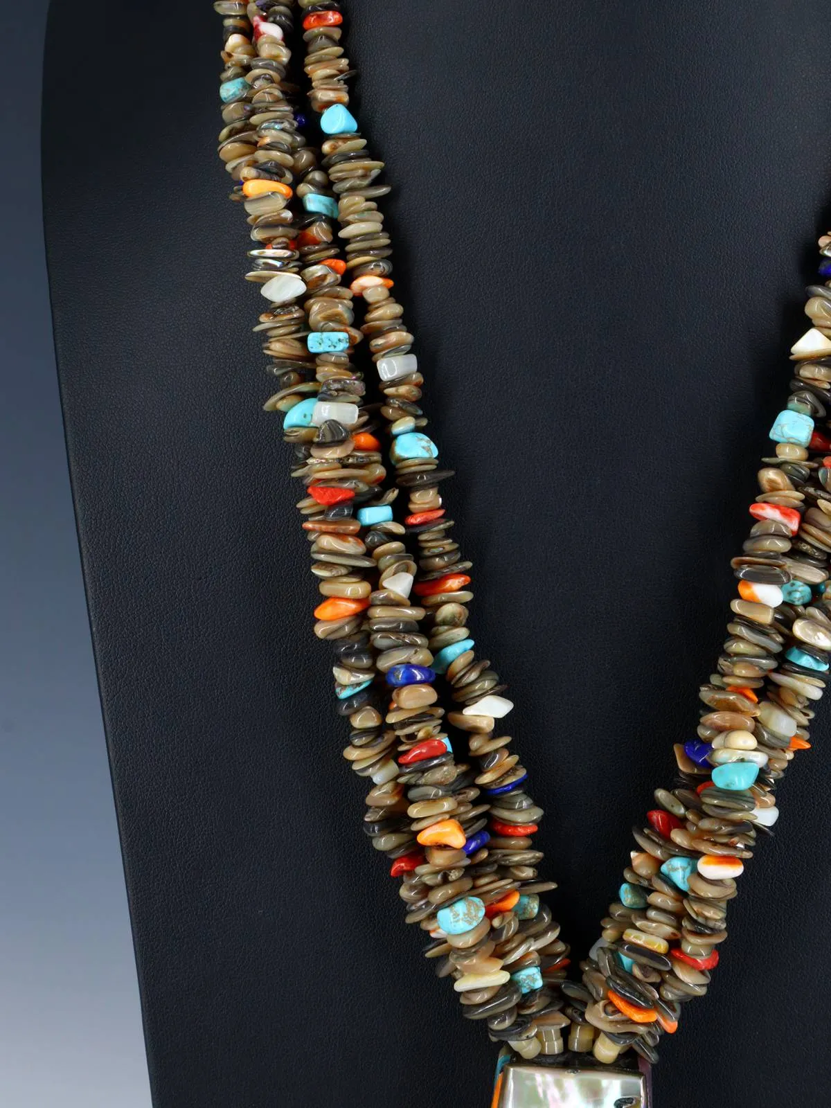 Santo Domingo Four Strand Abalone Jocla Necklace Set