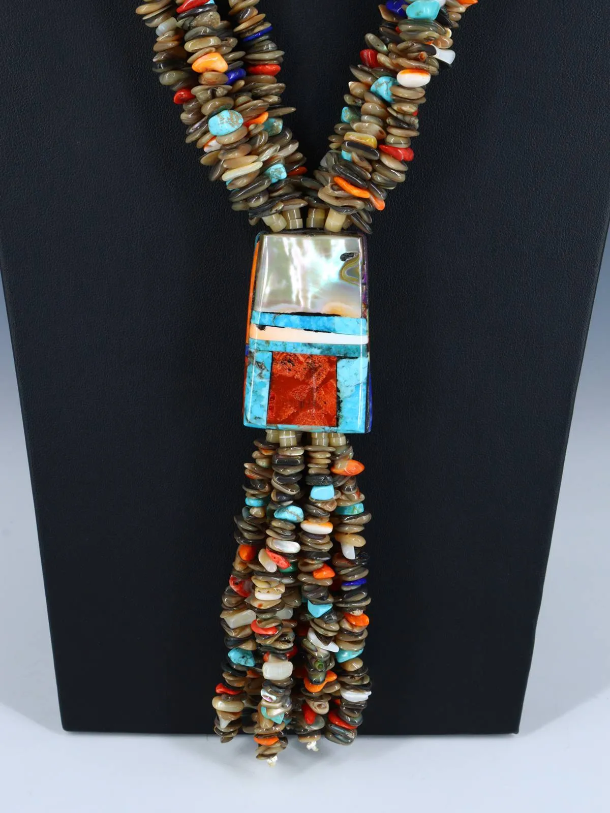 Santo Domingo Four Strand Abalone Jocla Necklace Set