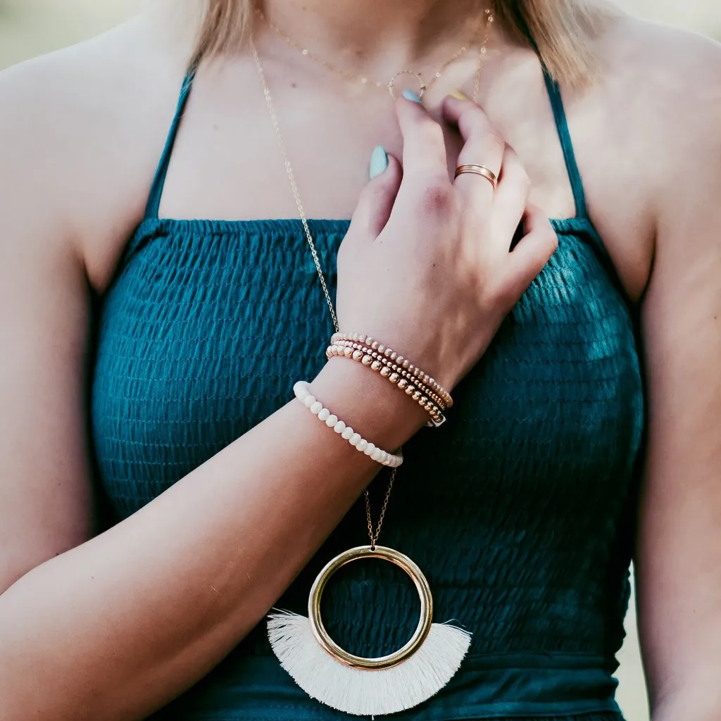 Scarlett Grace Beaded Bracelet Set | Rose Gold