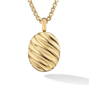 Sculpted Cable Locket in 18K Yellow Gold