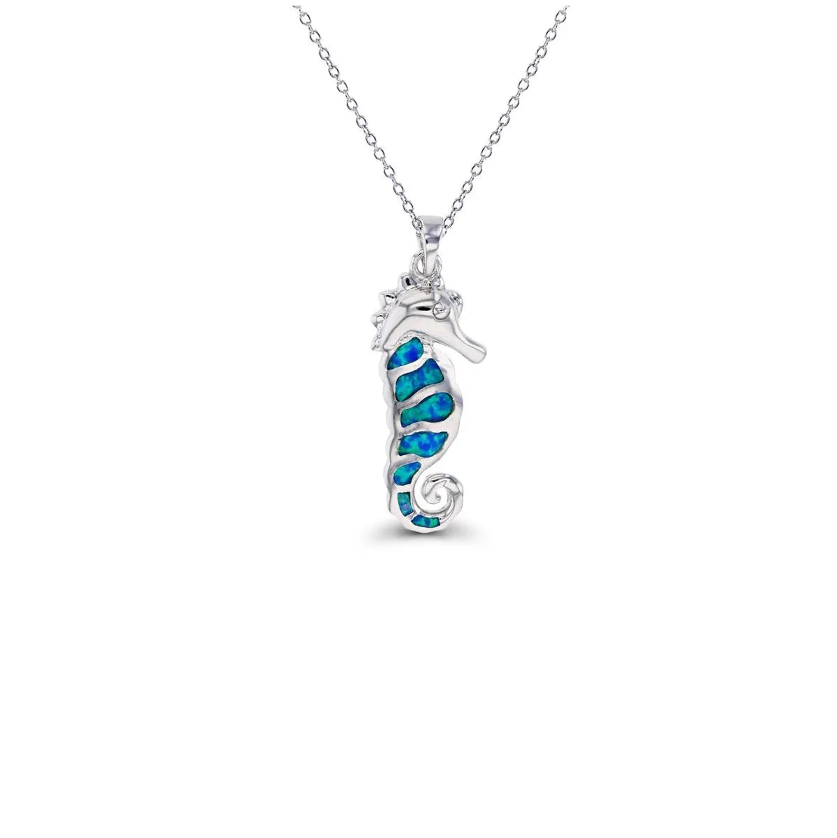 Seahorse Opal Necklace (Silver)