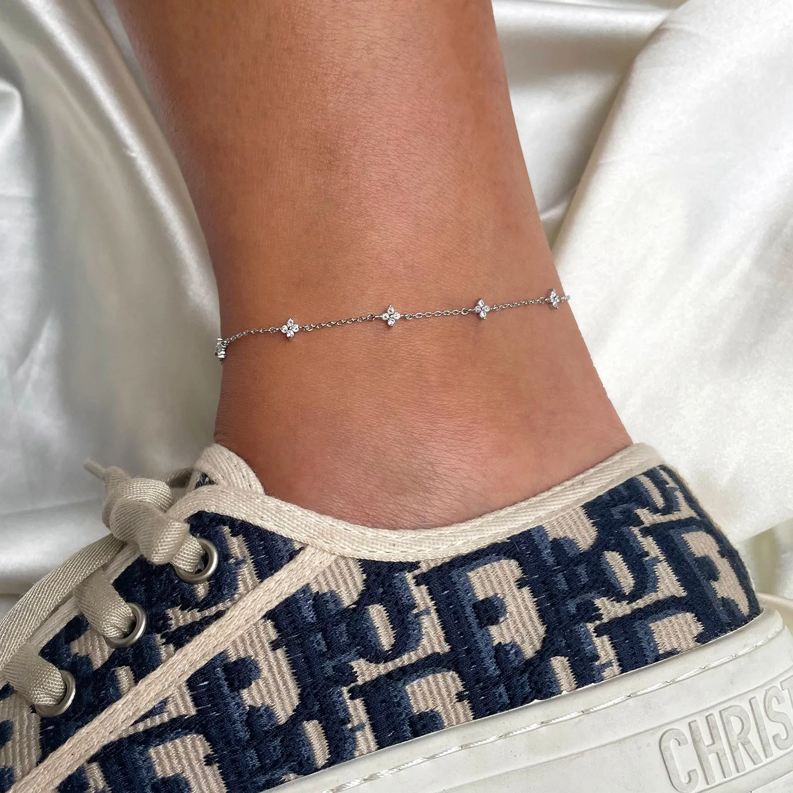 Shimmer Blossom Anklet