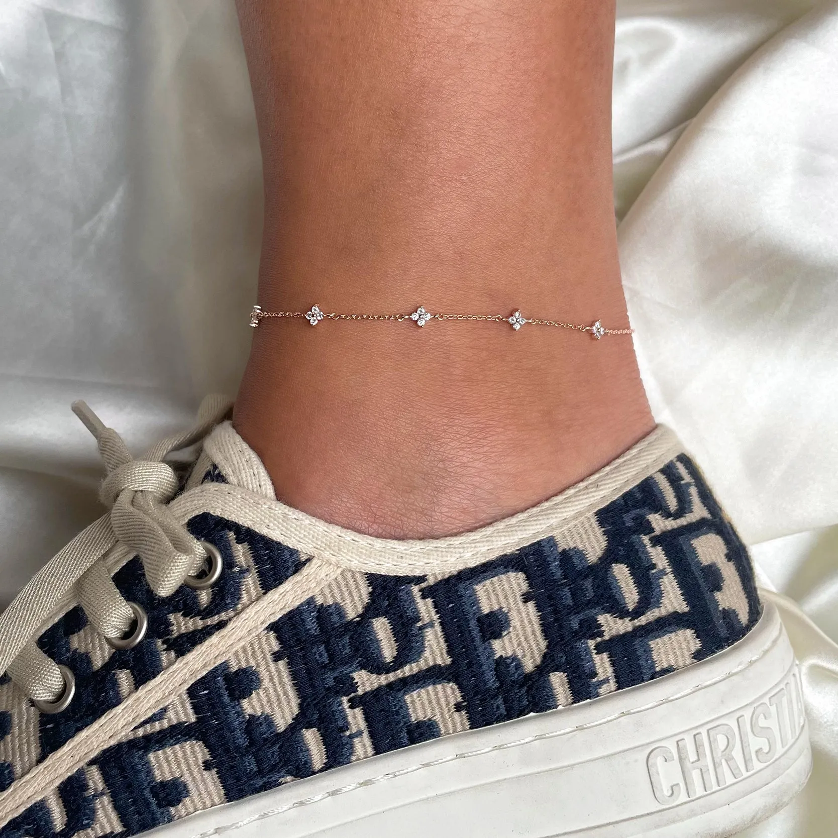 Shimmer Blossom Anklet