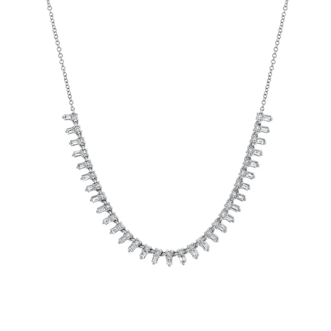 Shy Creation Diamond Baguette 'Cleo' Necklace