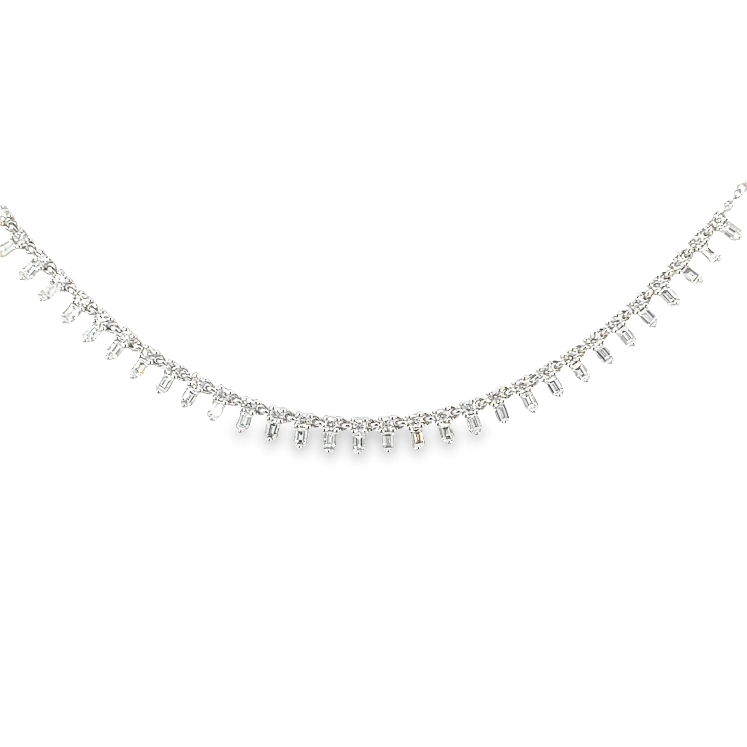 Shy Creation Diamond Baguette 'Cleo' Necklace