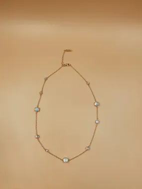 Sidereal period opal necklace – Small In 18kt Solid Gold