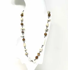 Silpada .925 Brown/White Stone Necklace