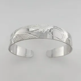 Silver 1/2" Hummingbird Bracelet