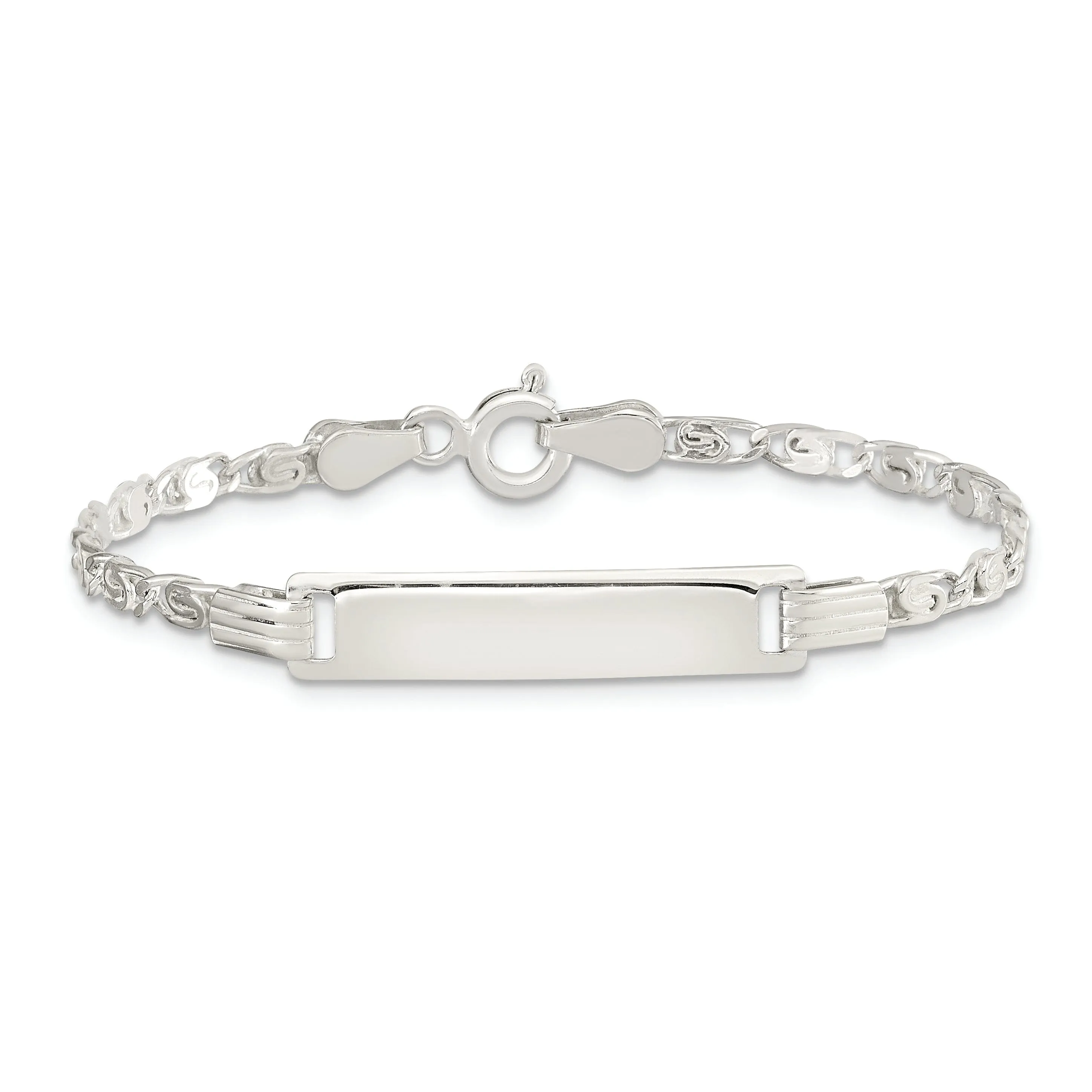 Silver Engravable Children ID Bracelet