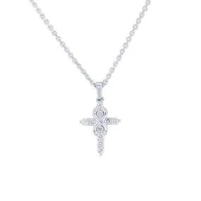 Silver Eternal Faith Diamond Necklace