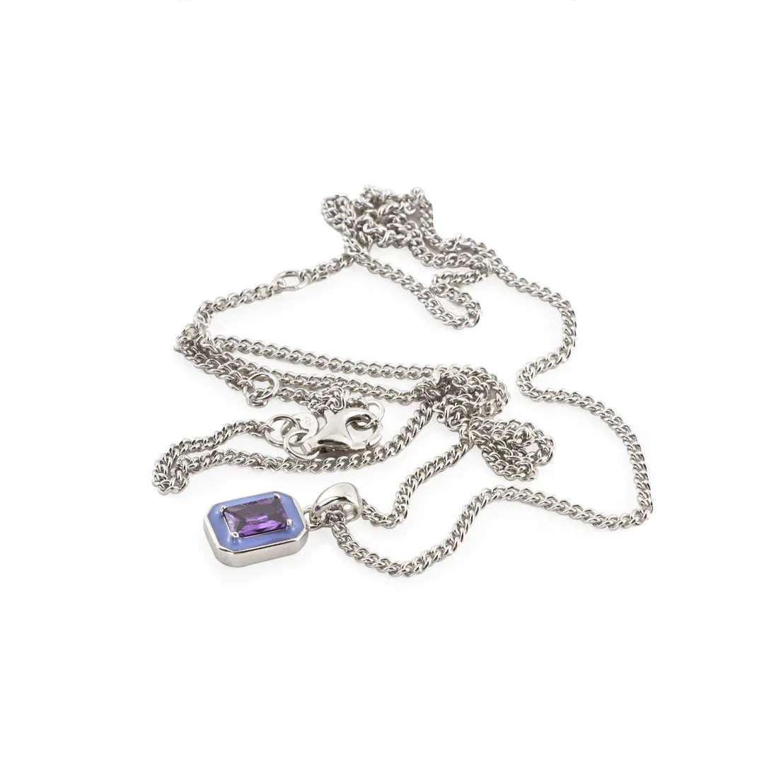 Silver Purple Blush Necklace - Limited Edition